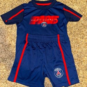 Toddler official soccer two piece set - Paris St. Germain. Purchased in France
